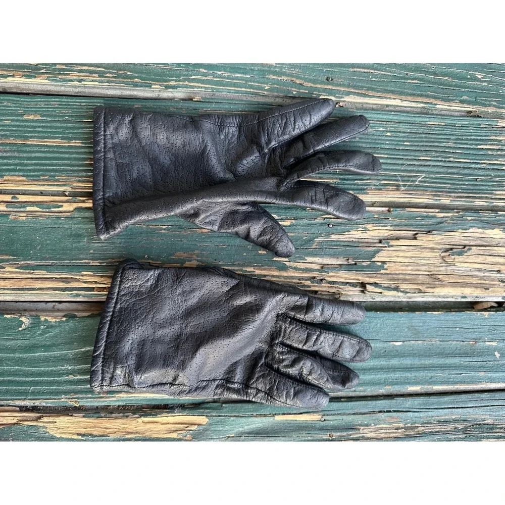 Fownes Womens Black Genuine Leather‎ Gloves Acrylic Lined Size Medium M Classic